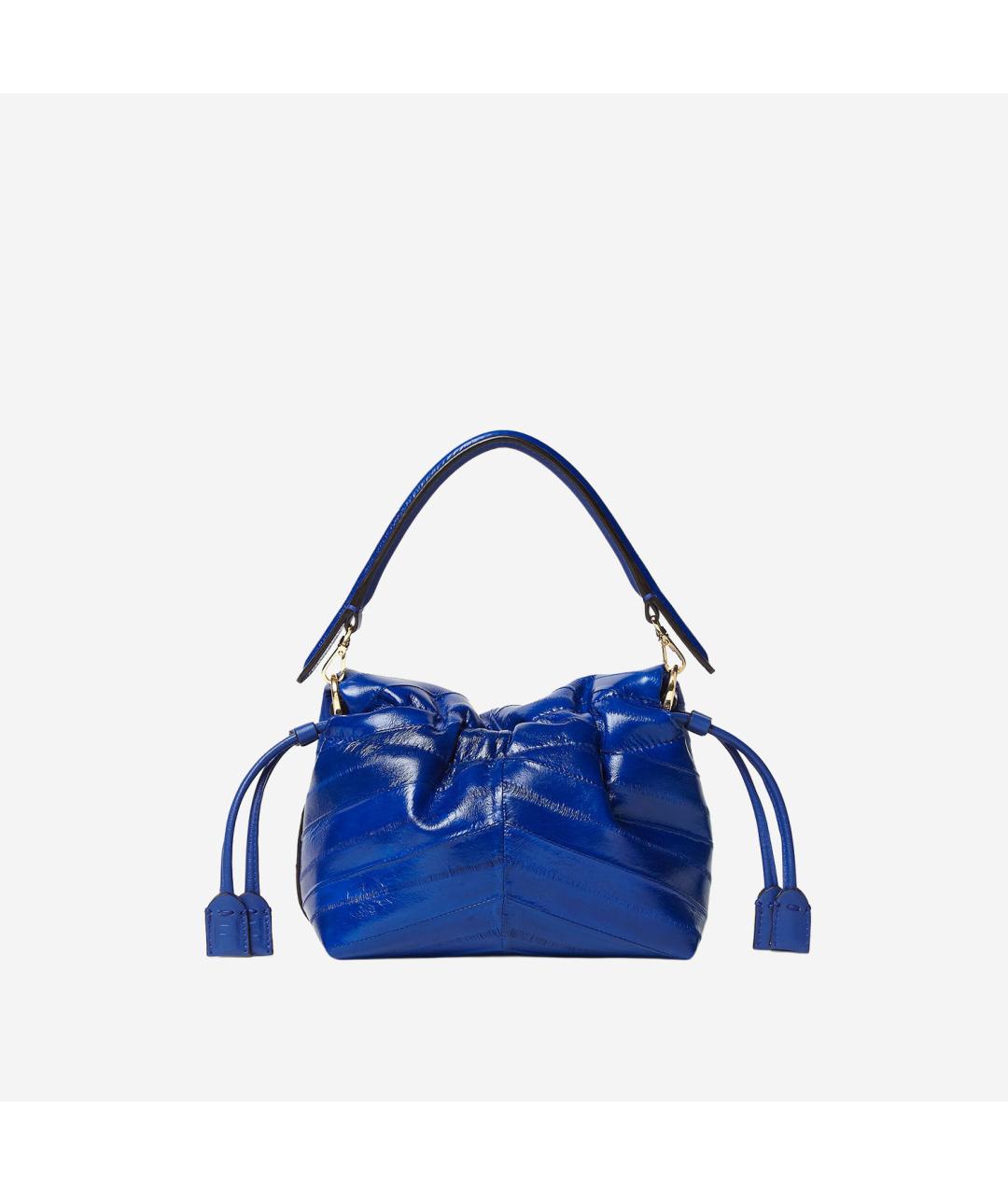 FENDI Синяя сумка через плечо из экзотической кожи, фото 3