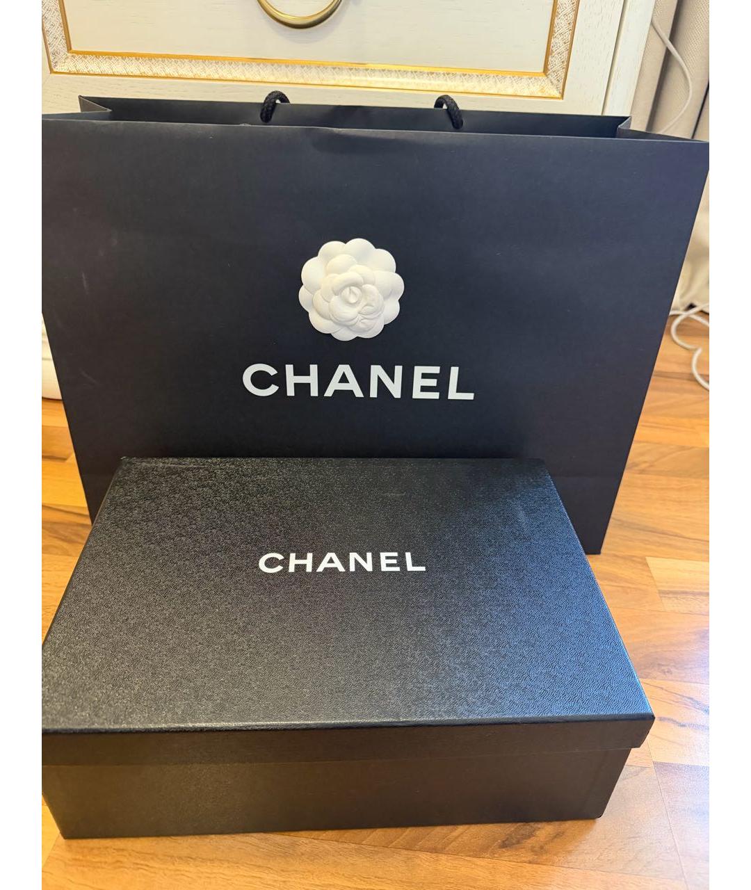 CHANEL Черные кожаные лоферы, фото 8