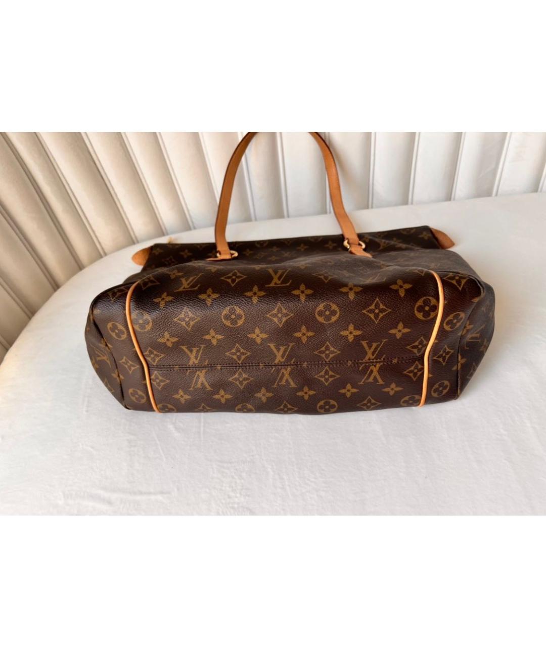 LOUIS VUITTON Коричневая канва сумка тоут, фото 7