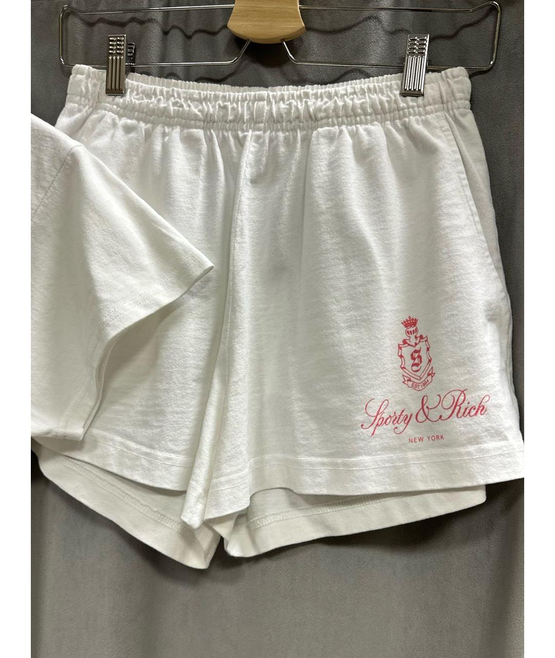 SPORTY AND RICH Белый хлопковый костюм с брюками, фото 3
