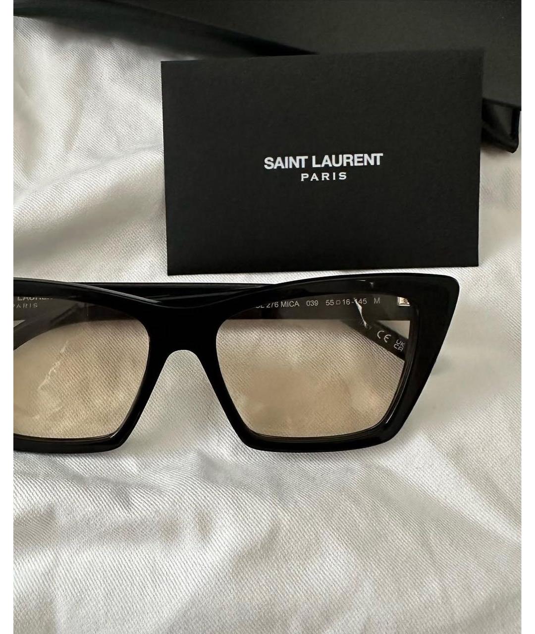 SAINT LAURENT Черные солнцезащитные очки, фото 3