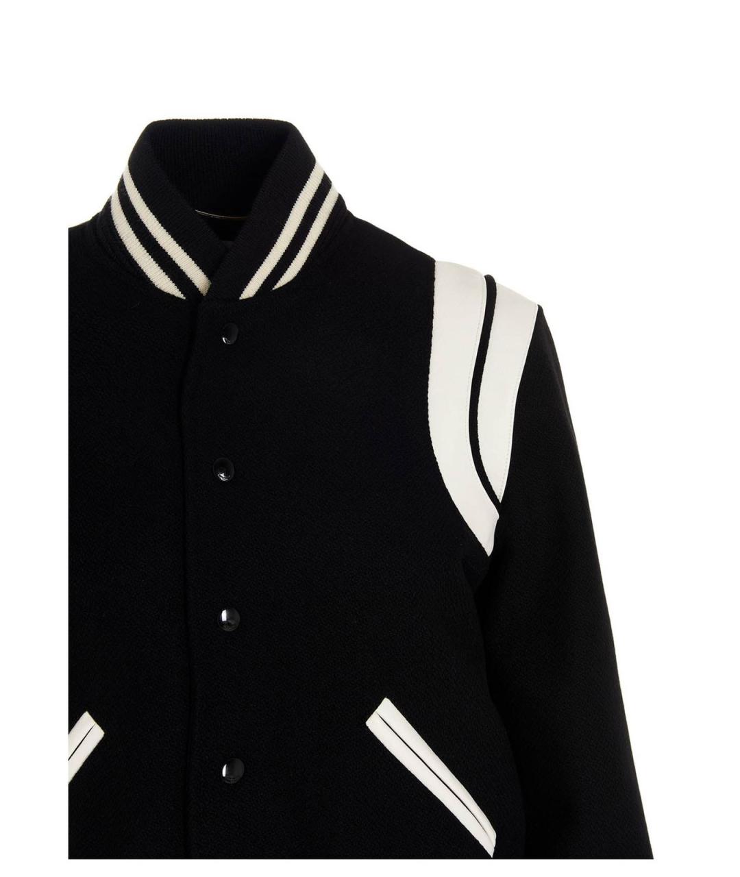 SAINT LAURENT Черная шерстяная куртка, фото 3