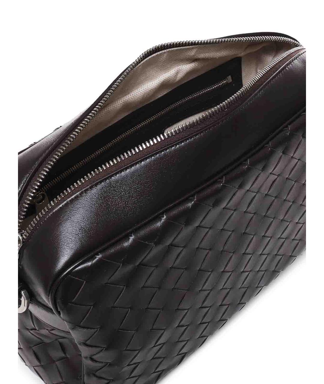 BOTTEGA VENETA Коричневая кожаная сумка на плечо, фото 4