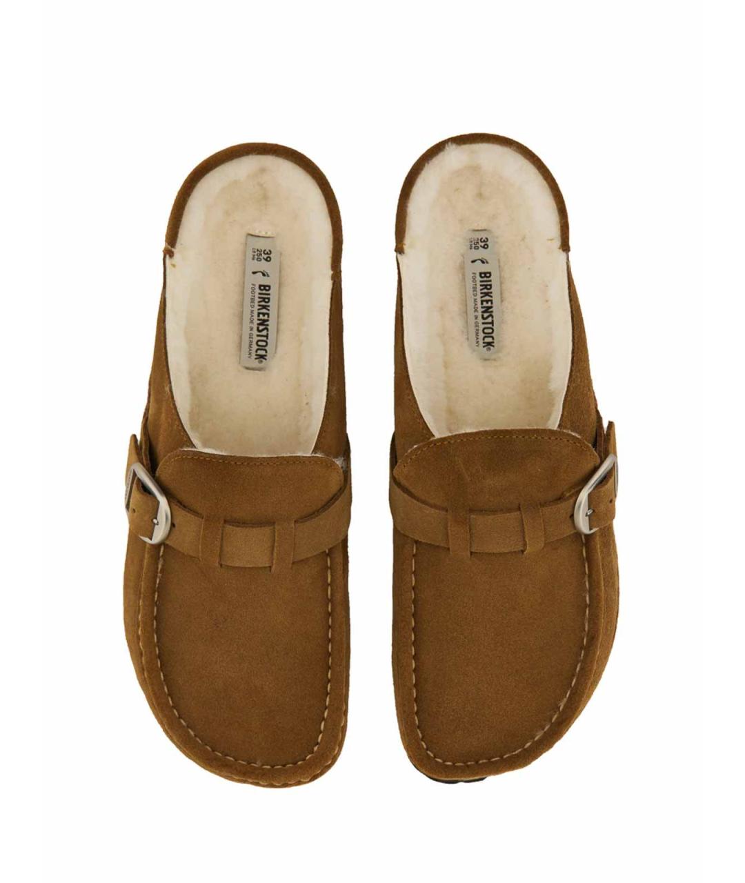 BIRKENSTOCK Коричневые замшевые мюли, фото 2