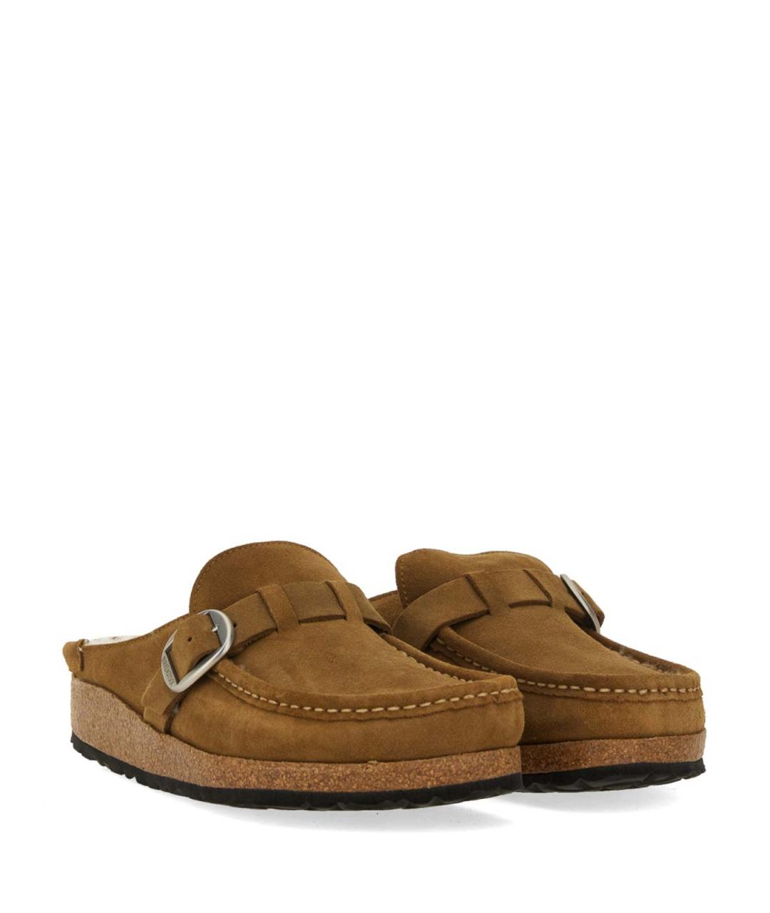 BIRKENSTOCK Коричневые замшевые мюли, фото 3
