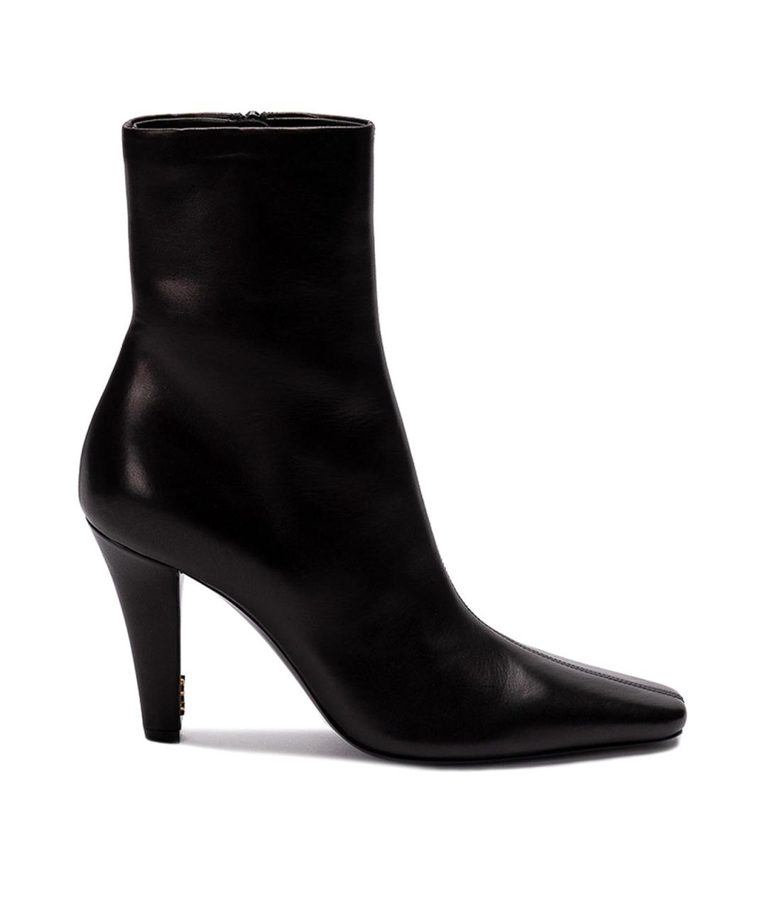 SAINT LAURENT Черные кожаные ботильоны, фото 6