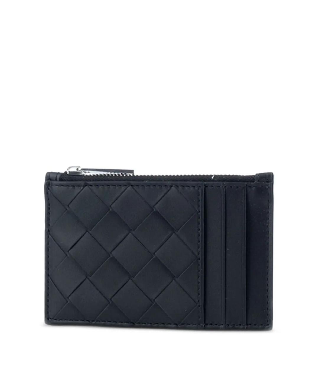 BOTTEGA VENETA Черный кожаный кошелек, фото 3