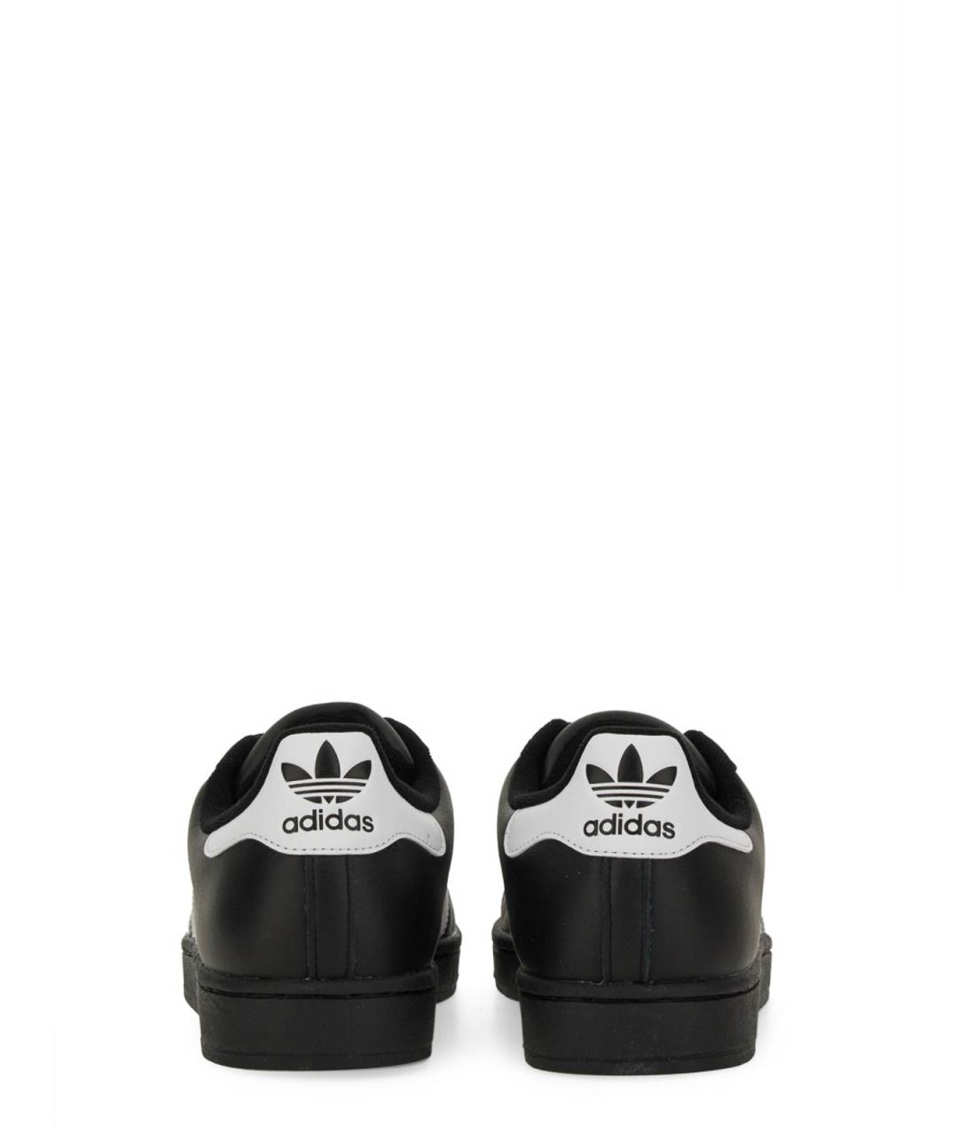 ADIDAS Черные кожаные кроссовки, фото 5