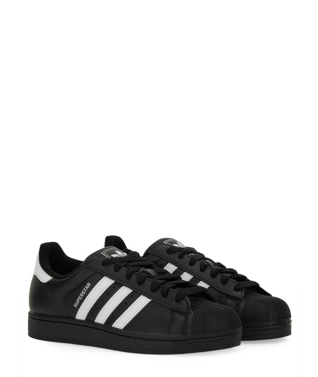 ADIDAS Черные кожаные кроссовки, фото 2