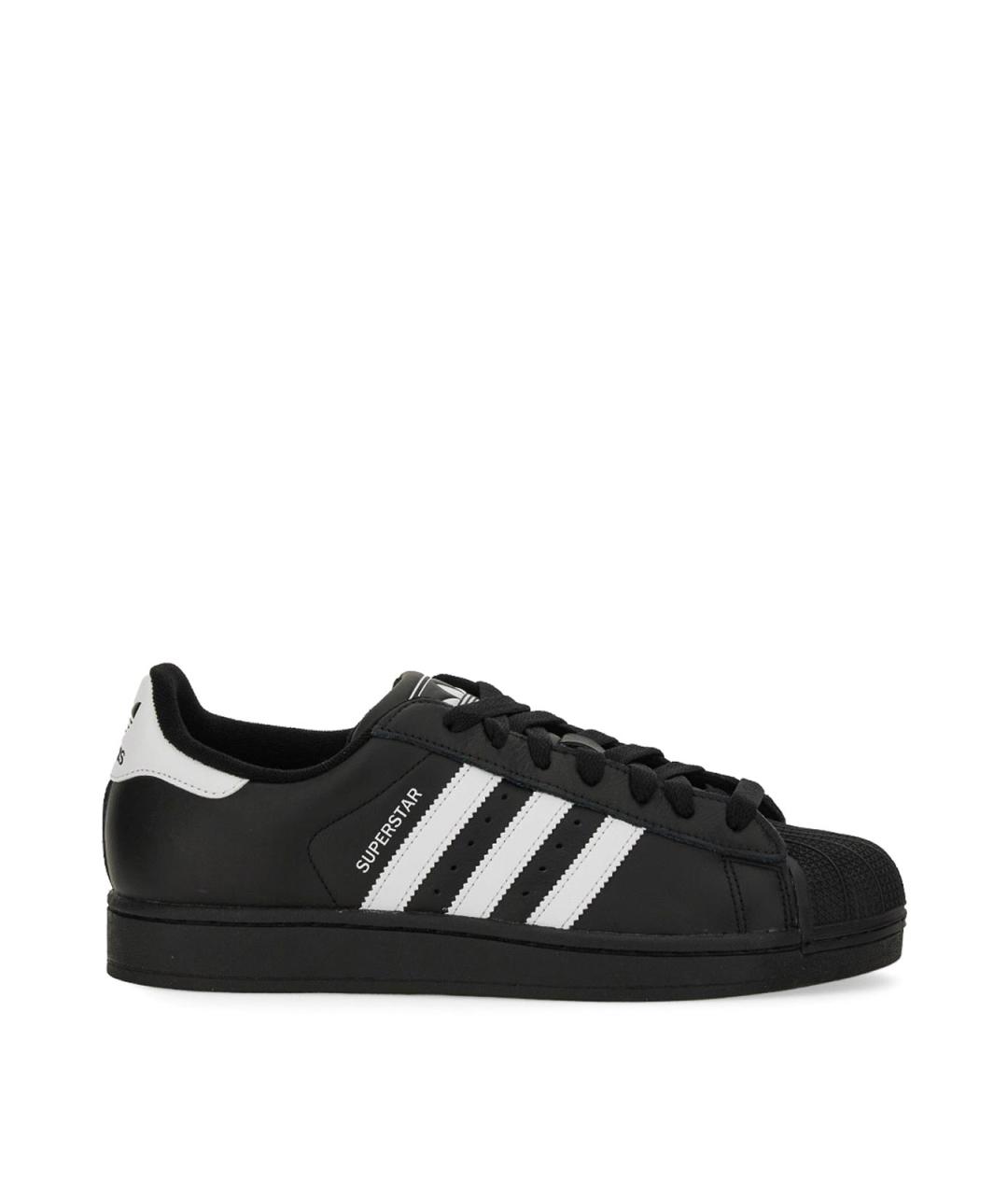 ADIDAS Черные кожаные кроссовки, фото 1