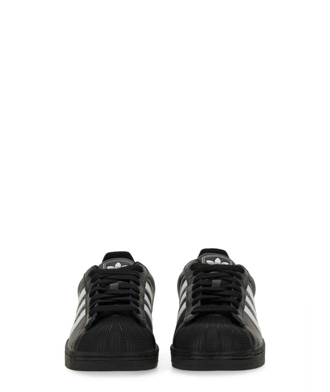 ADIDAS Черные кожаные кроссовки, фото 6