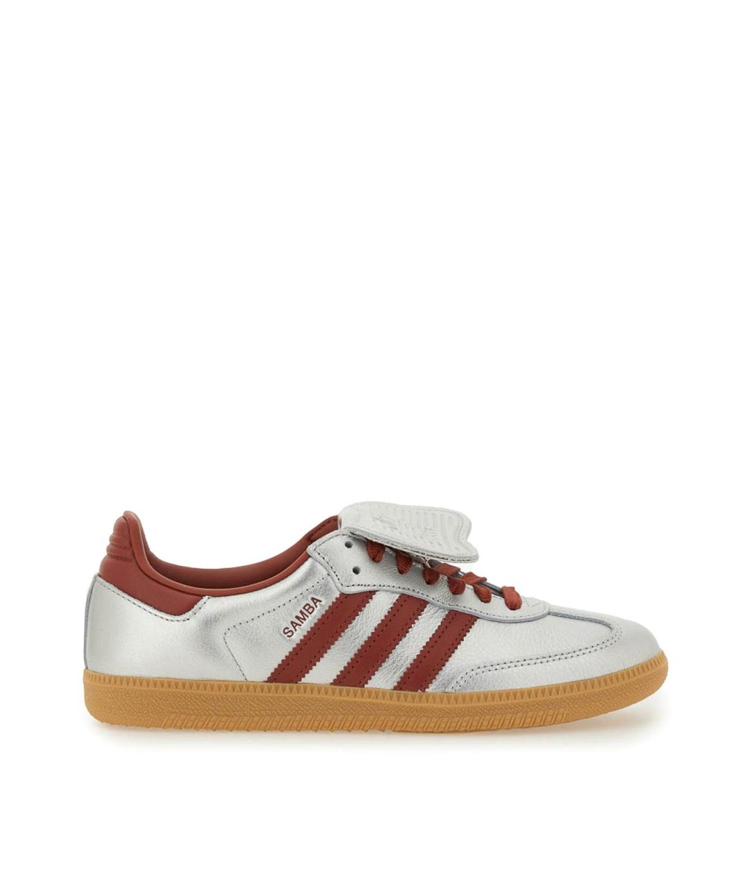 ADIDAS Серебряные кожаные кеды, фото 1