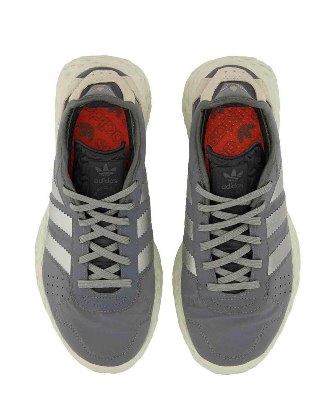 ADIDAS Серые текстильные кроссовки, фото 6