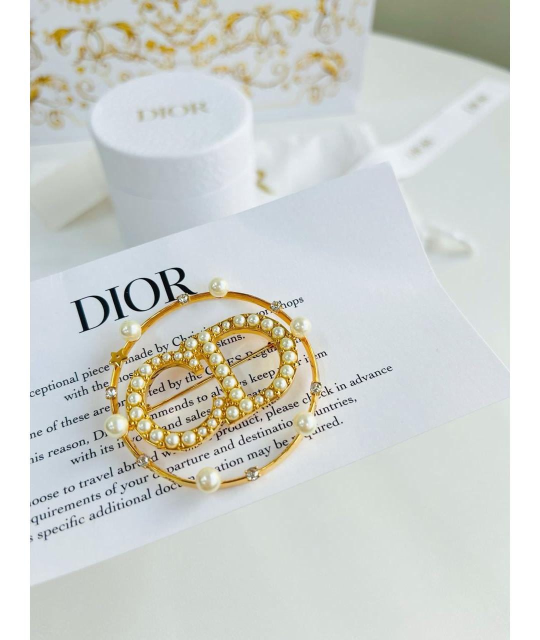 CHRISTIAN DIOR Золотая булавка / брошь, фото 4