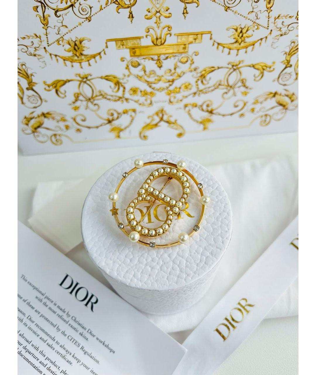 CHRISTIAN DIOR Золотая булавка / брошь, фото 2