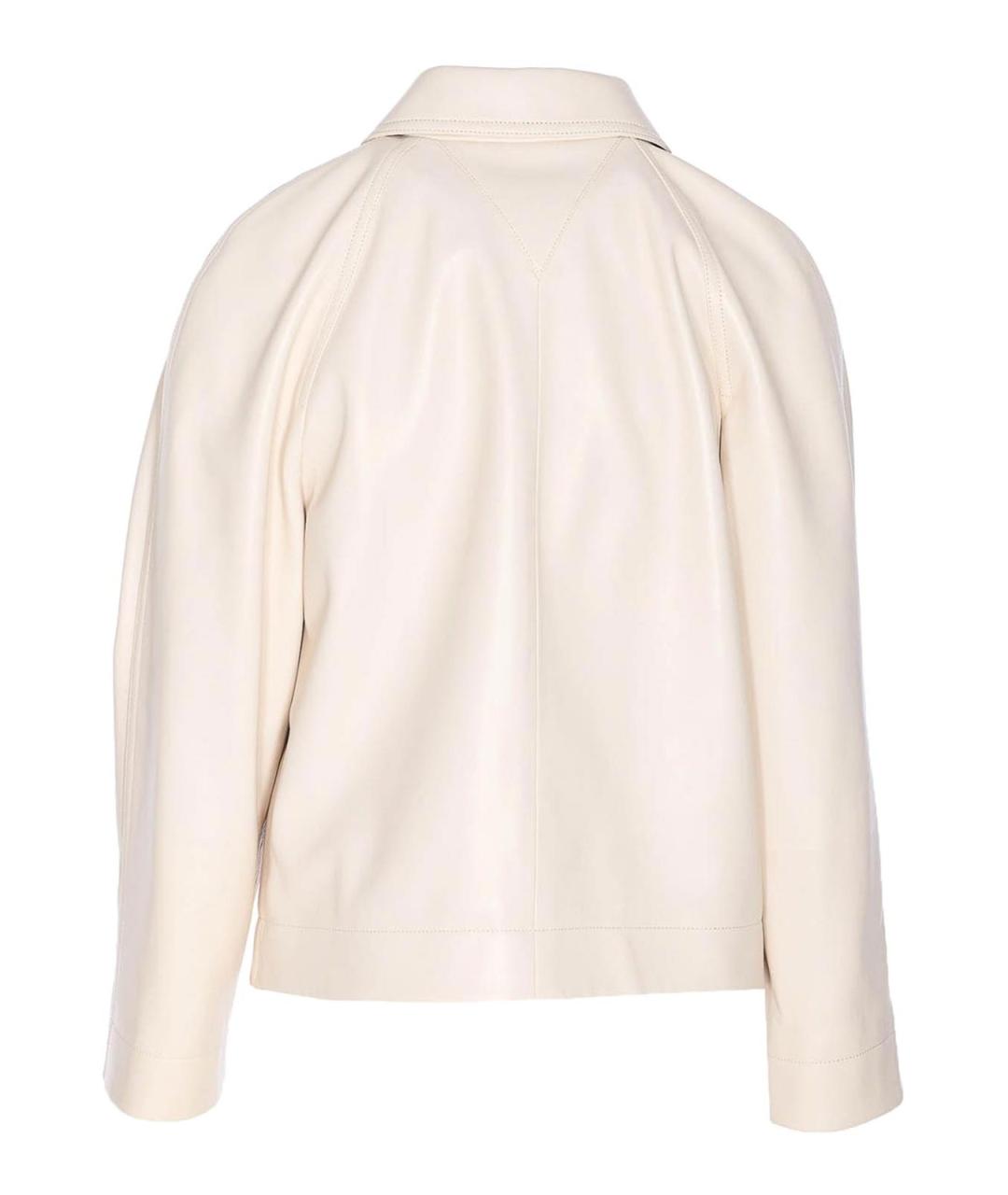 BOTTEGA VENETA Бежевая кожаная куртка, фото 2
