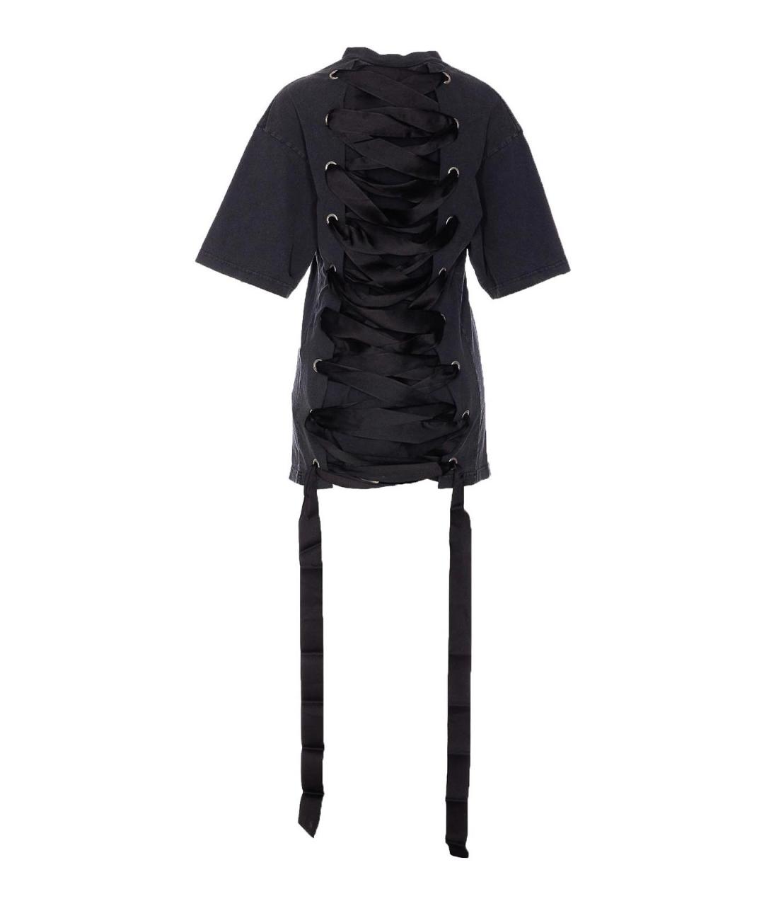 BALENCIAGA Черная хлопковая футболка, фото 2