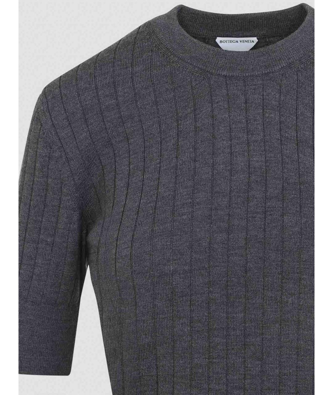 BOTTEGA VENETA Серый шерстяной джемпер / свитер, фото 3