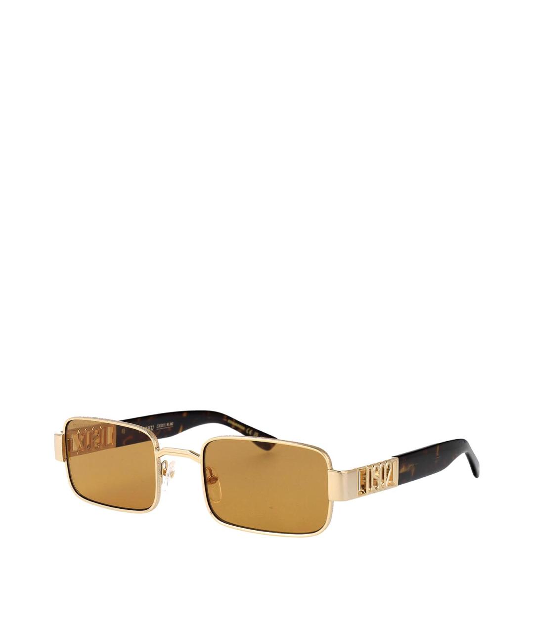 DSQUARED2 Коричневые металлические солнцезащитные очки, фото 2