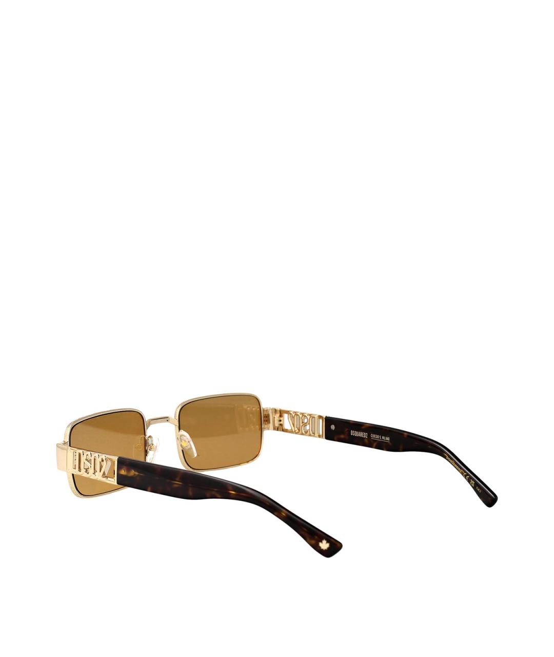 DSQUARED2 Коричневые металлические солнцезащитные очки, фото 4