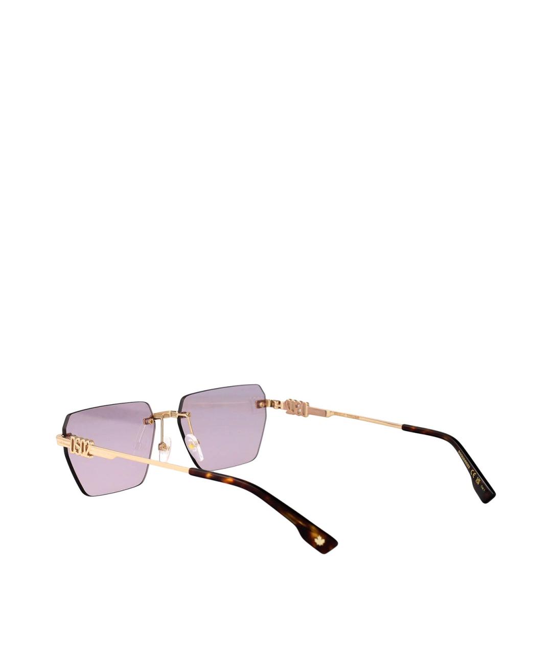 DSQUARED2 Фиолетовые металлические солнцезащитные очки, фото 4