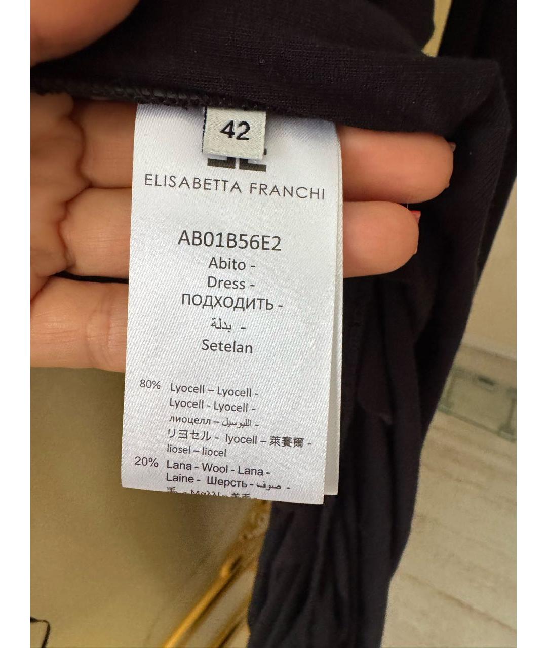 ELISABETTA FRANCHI Черное платье, фото 8