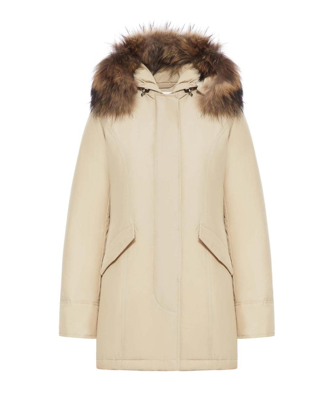 WOOLRICH Бежевая хлопковая парка, фото 1