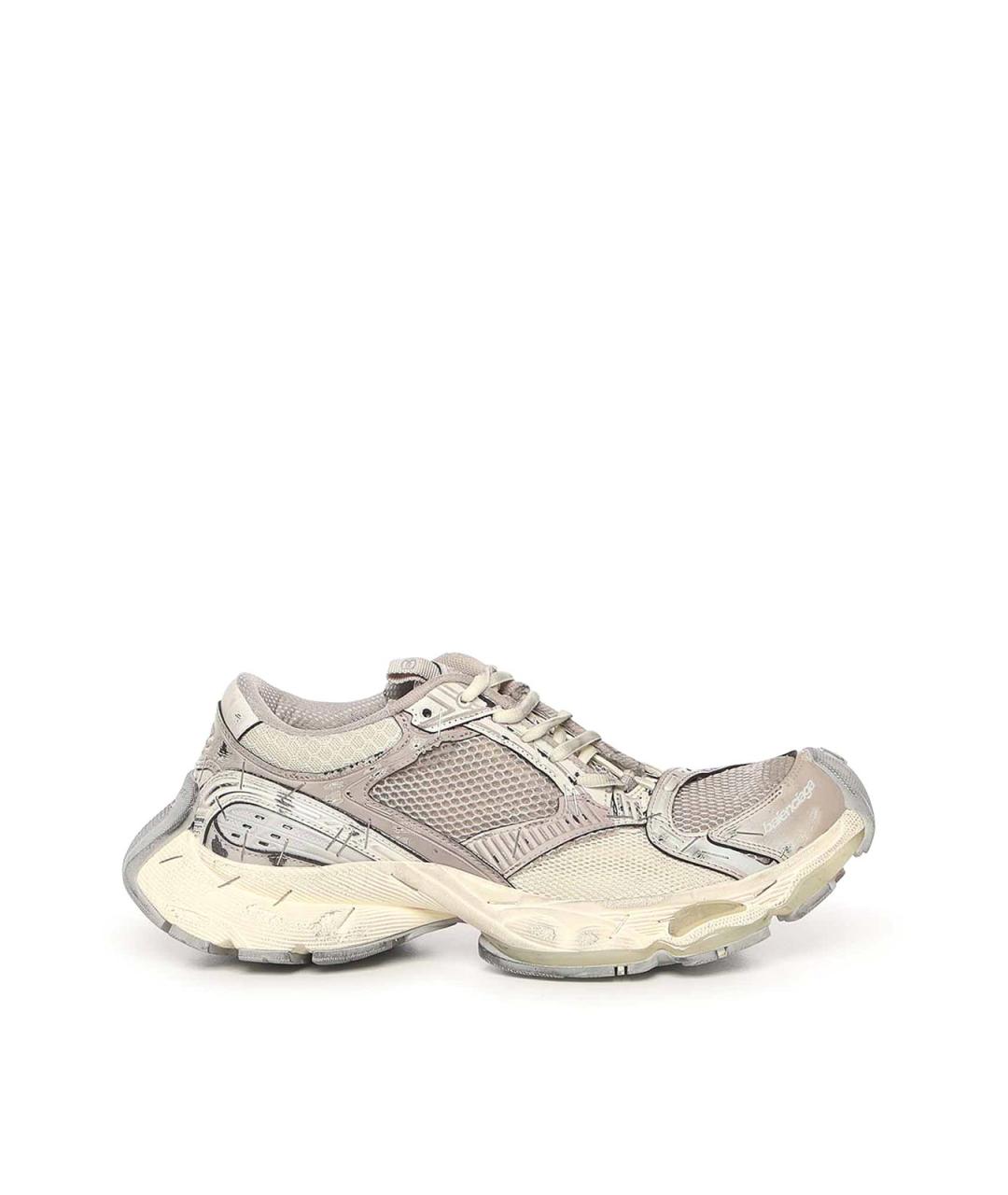 BALENCIAGA Бежевые синтетические низкие кроссовки / кеды, фото 1