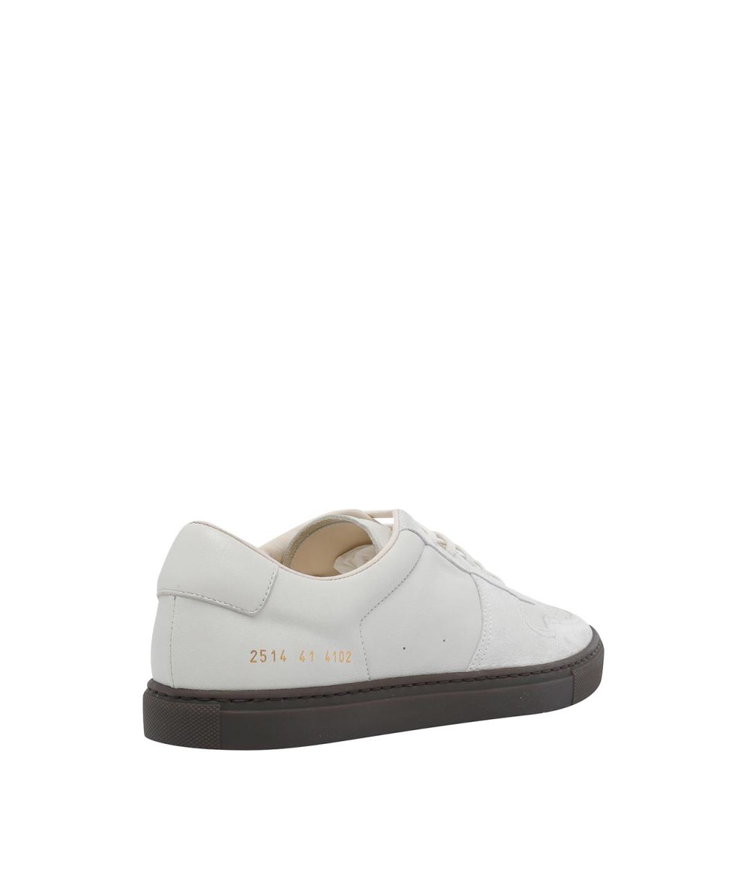 COMMON PROJECTS Белые кожаные низкие кроссовки / кеды, фото 3