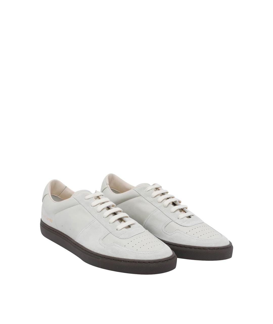COMMON PROJECTS Белые кожаные низкие кроссовки / кеды, фото 2