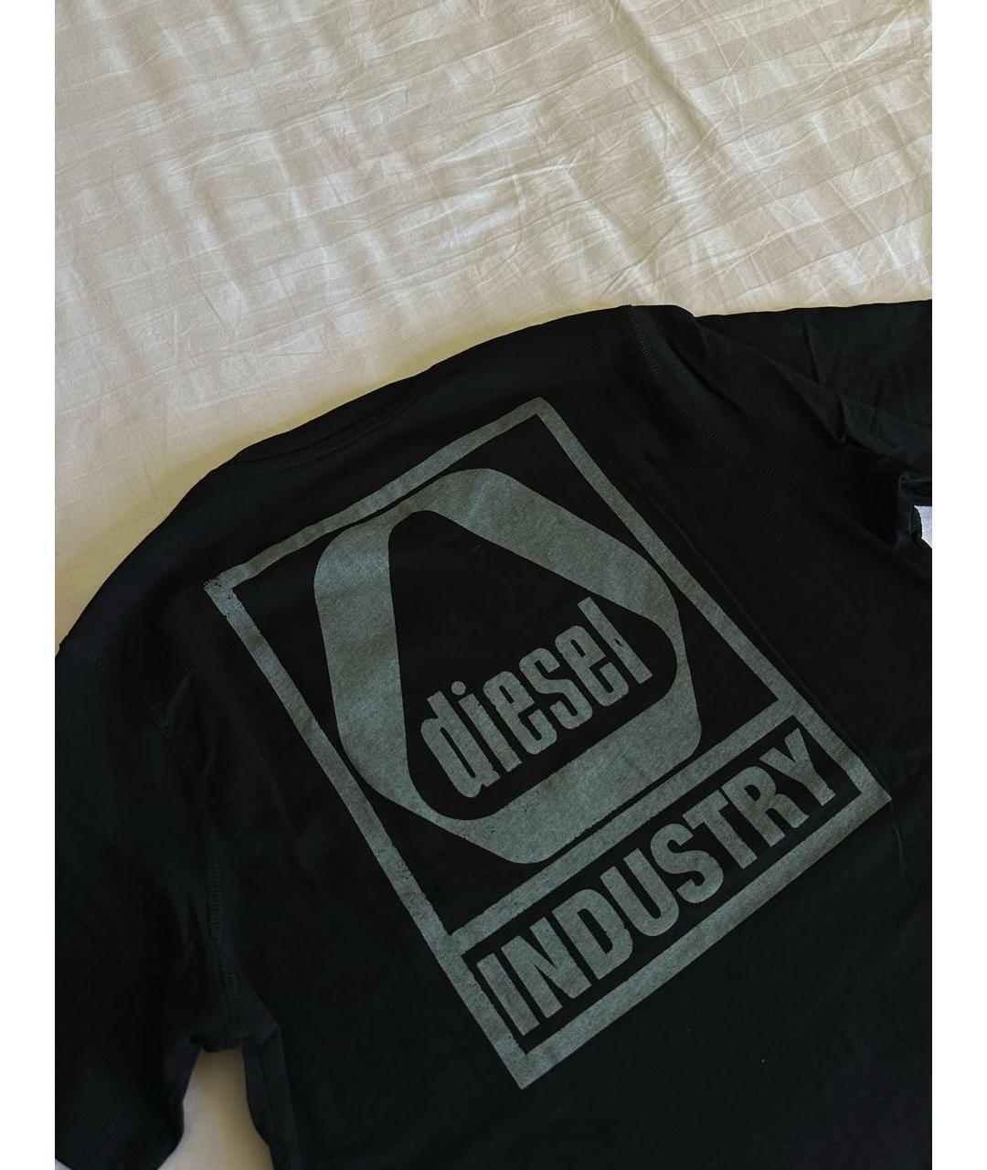 DIESEL Черная хлопковая футболка, фото 4