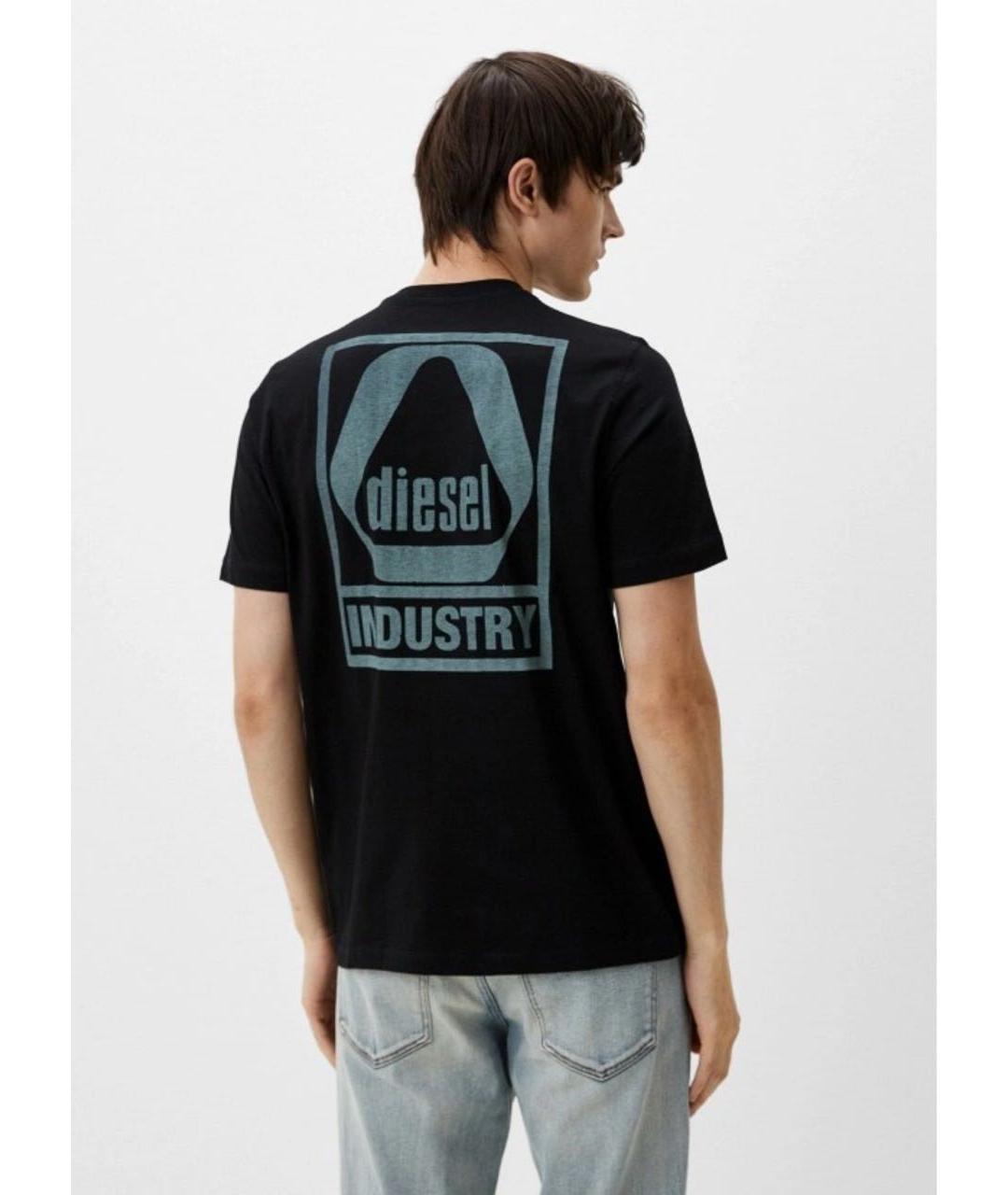 DIESEL Черная хлопковая футболка, фото 2