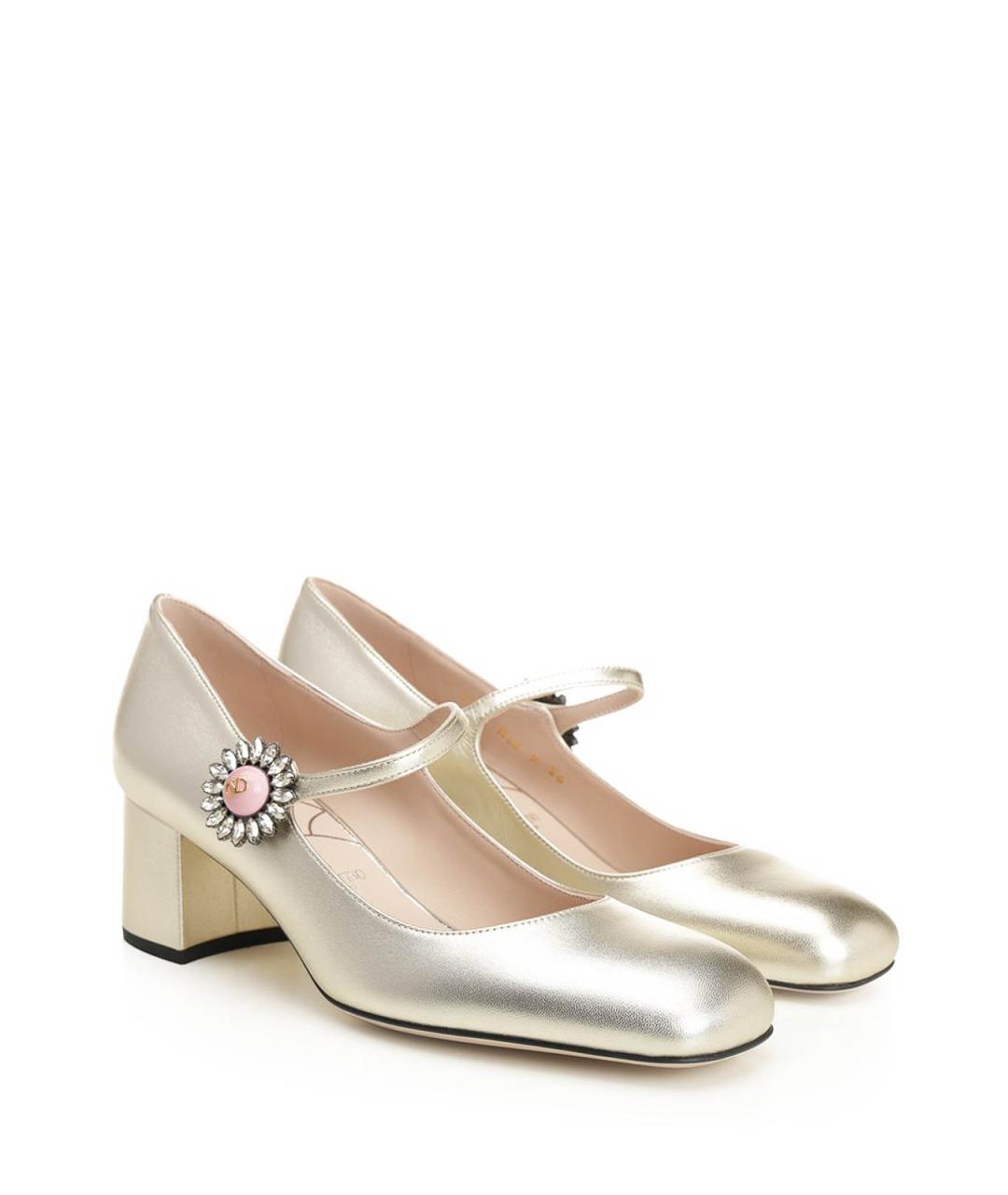 VALENTINO Серебряные кожаные туфли, фото 2
