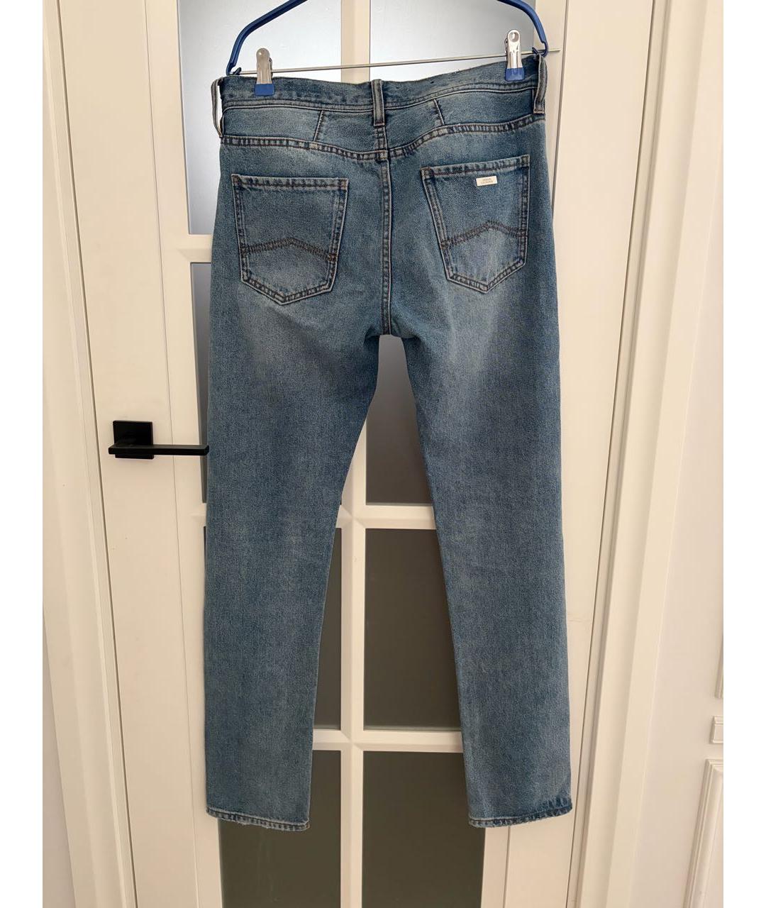 ARMANI EXCHANGE Голубые хлопковые джинсы скинни, фото 2