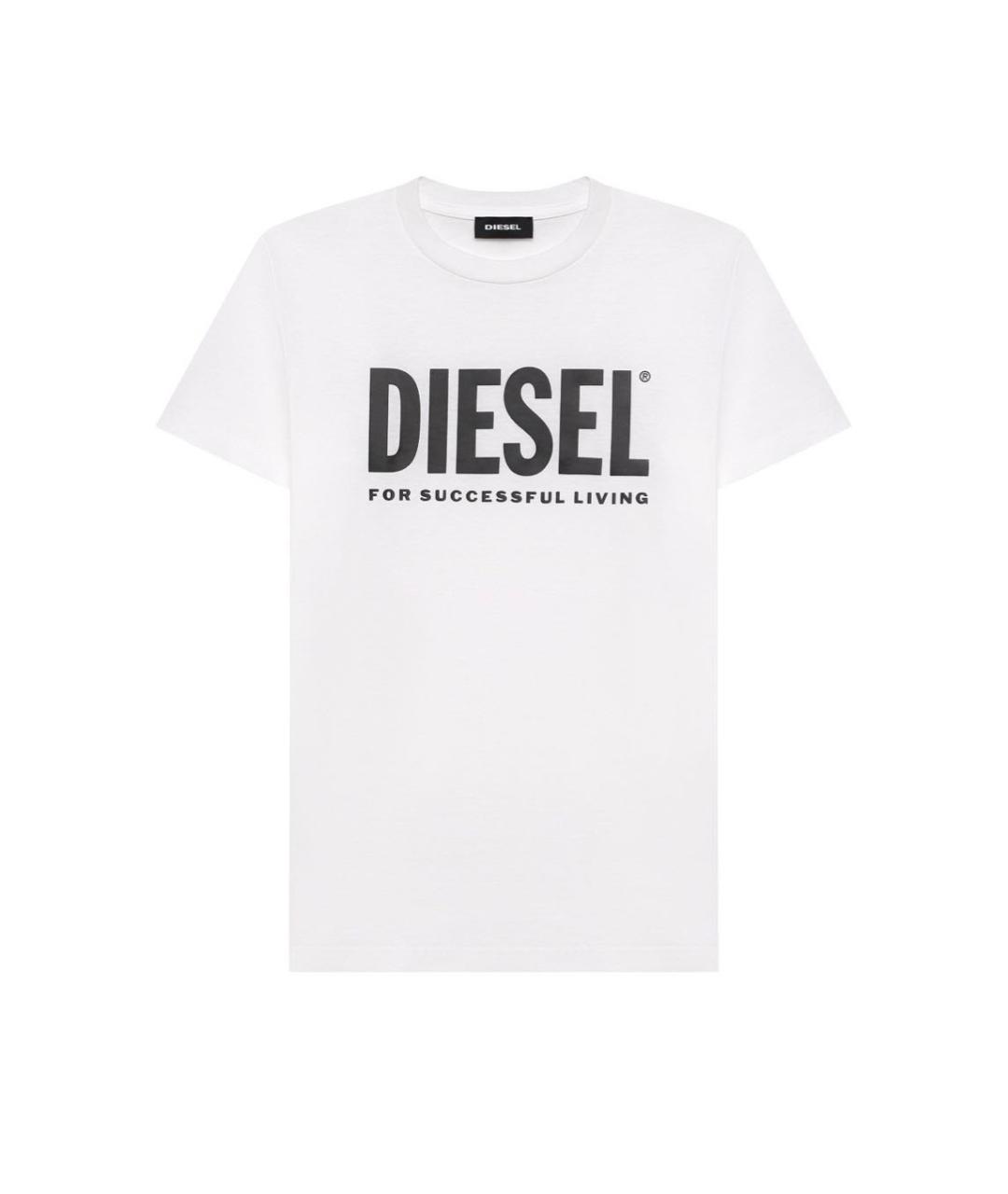 DIESEL Белая хлопковая футболка, фото 1