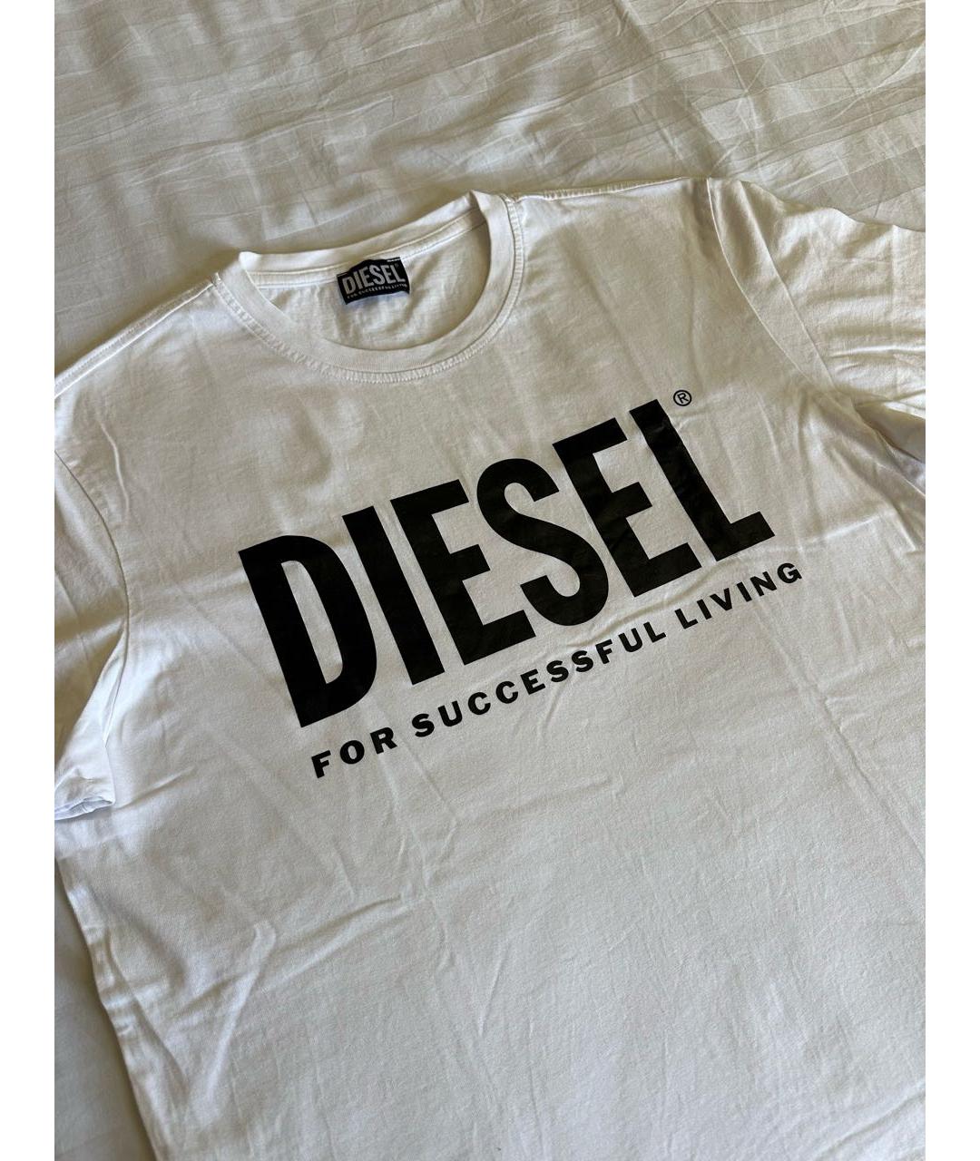 DIESEL Белая хлопковая футболка, фото 3