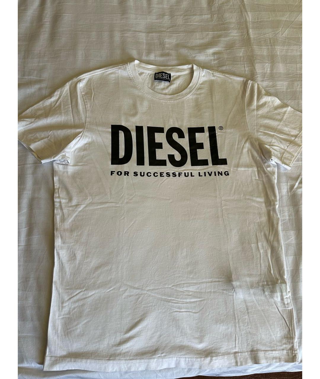 DIESEL Белая хлопковая футболка, фото 2