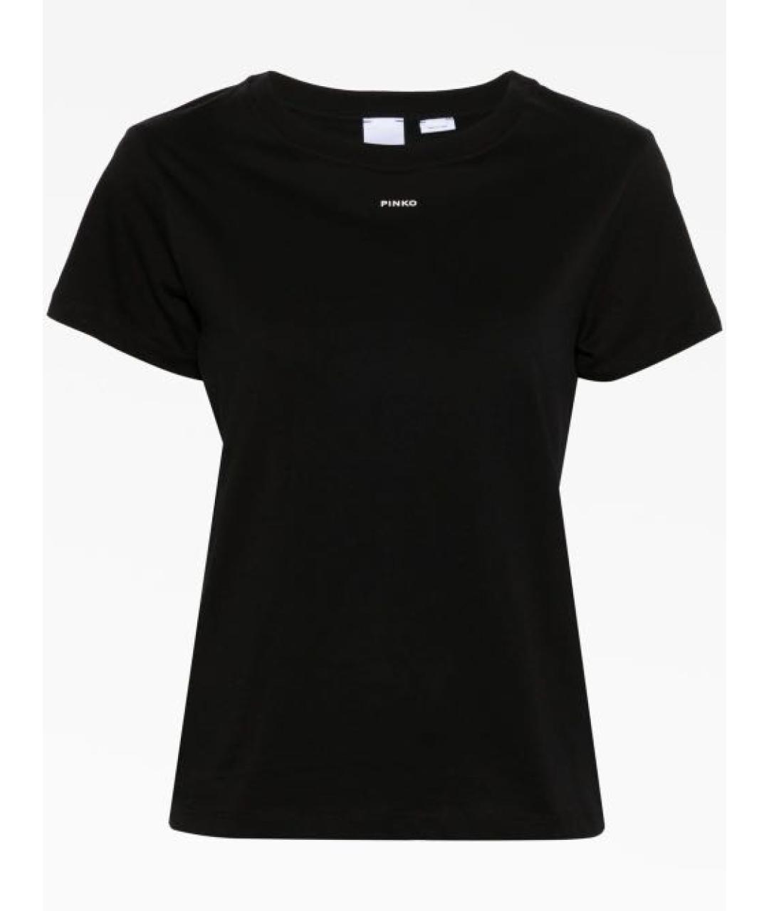 PINKO Черная хлопковая футболка, фото 9