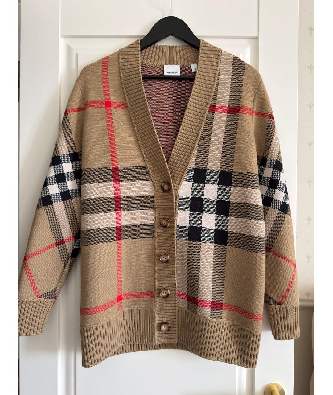 BURBERRY Бежевый шерстяной кардиган, фото 2