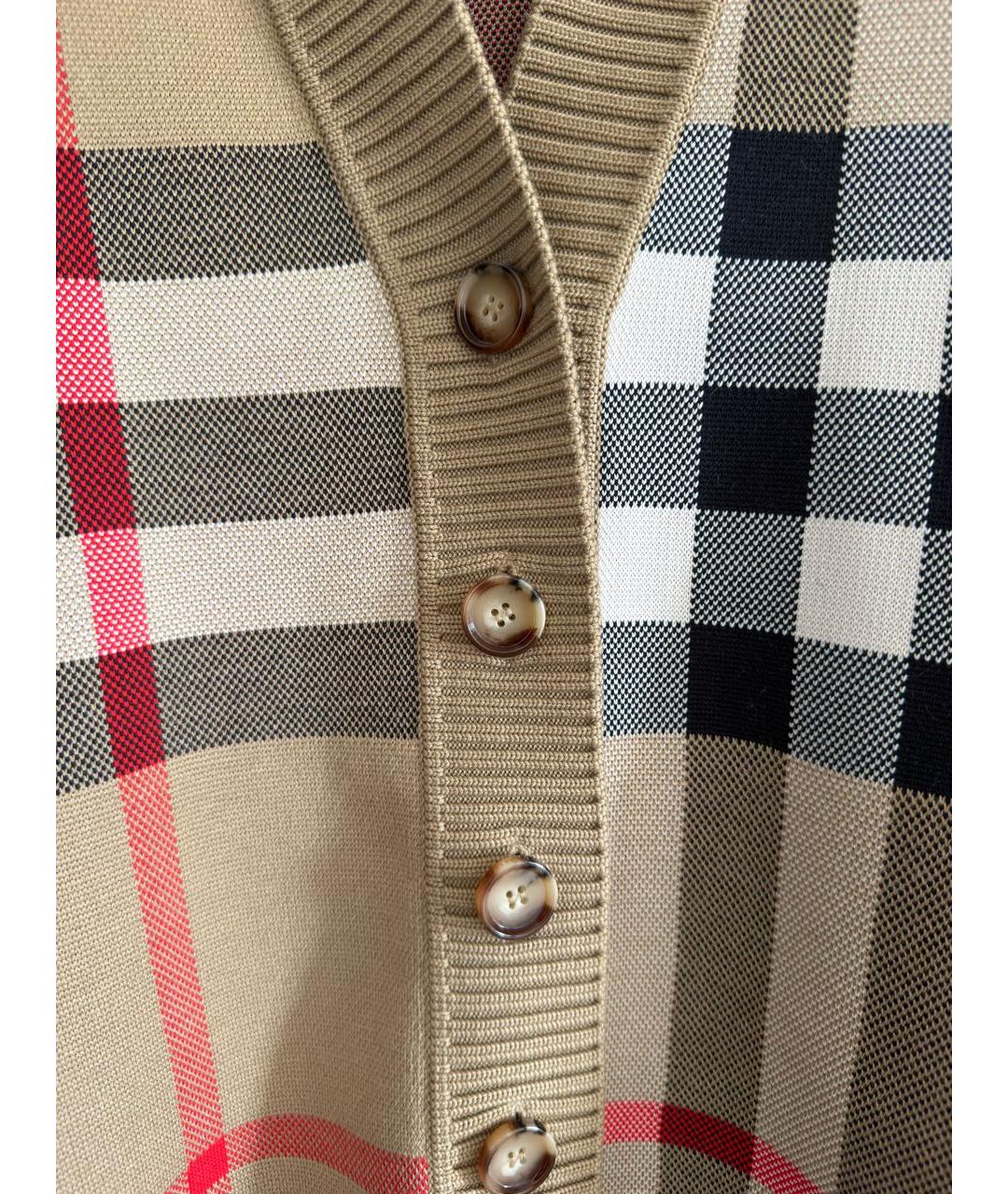 BURBERRY Бежевый шерстяной кардиган, фото 4