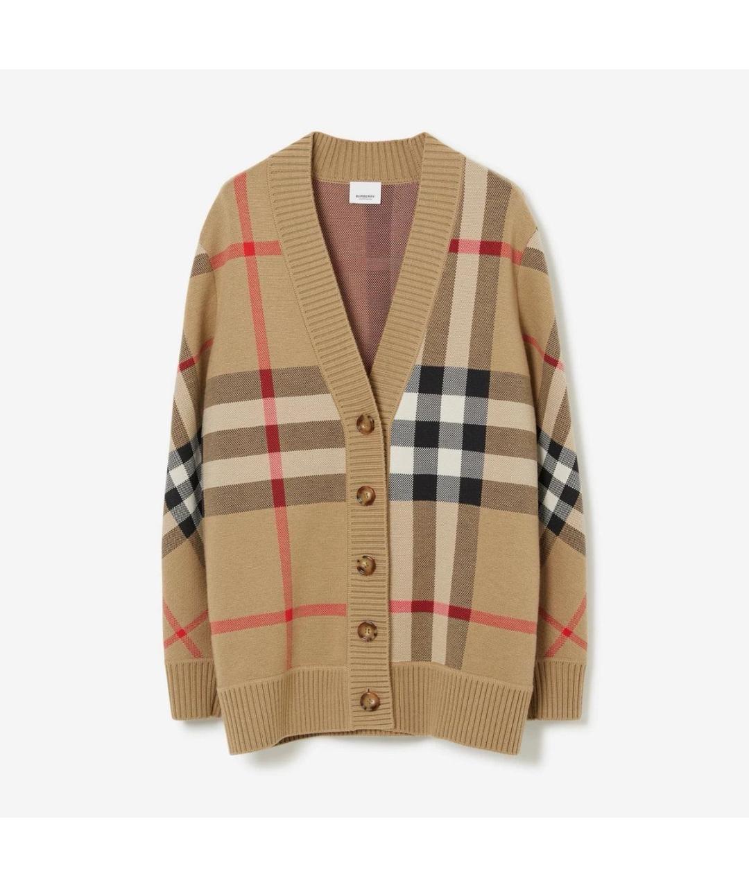 BURBERRY Бежевый шерстяной кардиган, фото 8