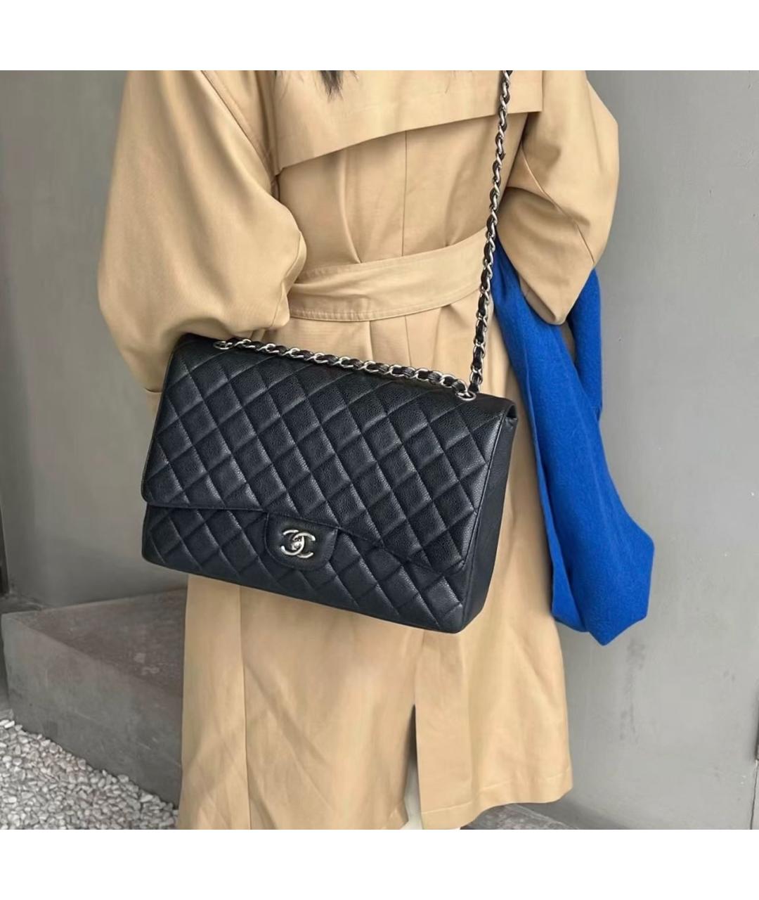 CHANEL Черная кожаная сумка через плечо, фото 6