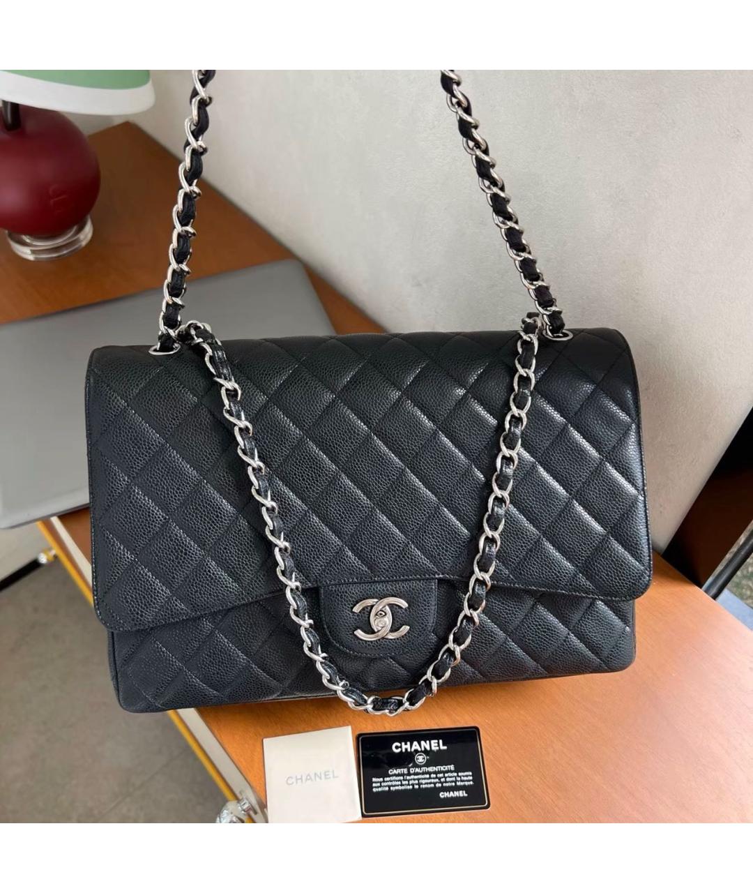 CHANEL Черная кожаная сумка через плечо, фото 3