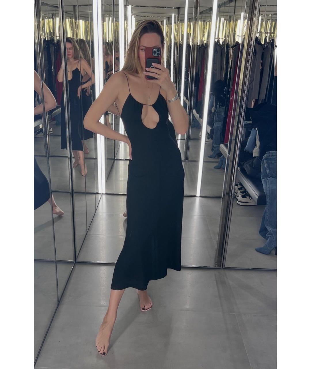 SAINT LAURENT Черное шерстяное коктейльное платье, фото 5