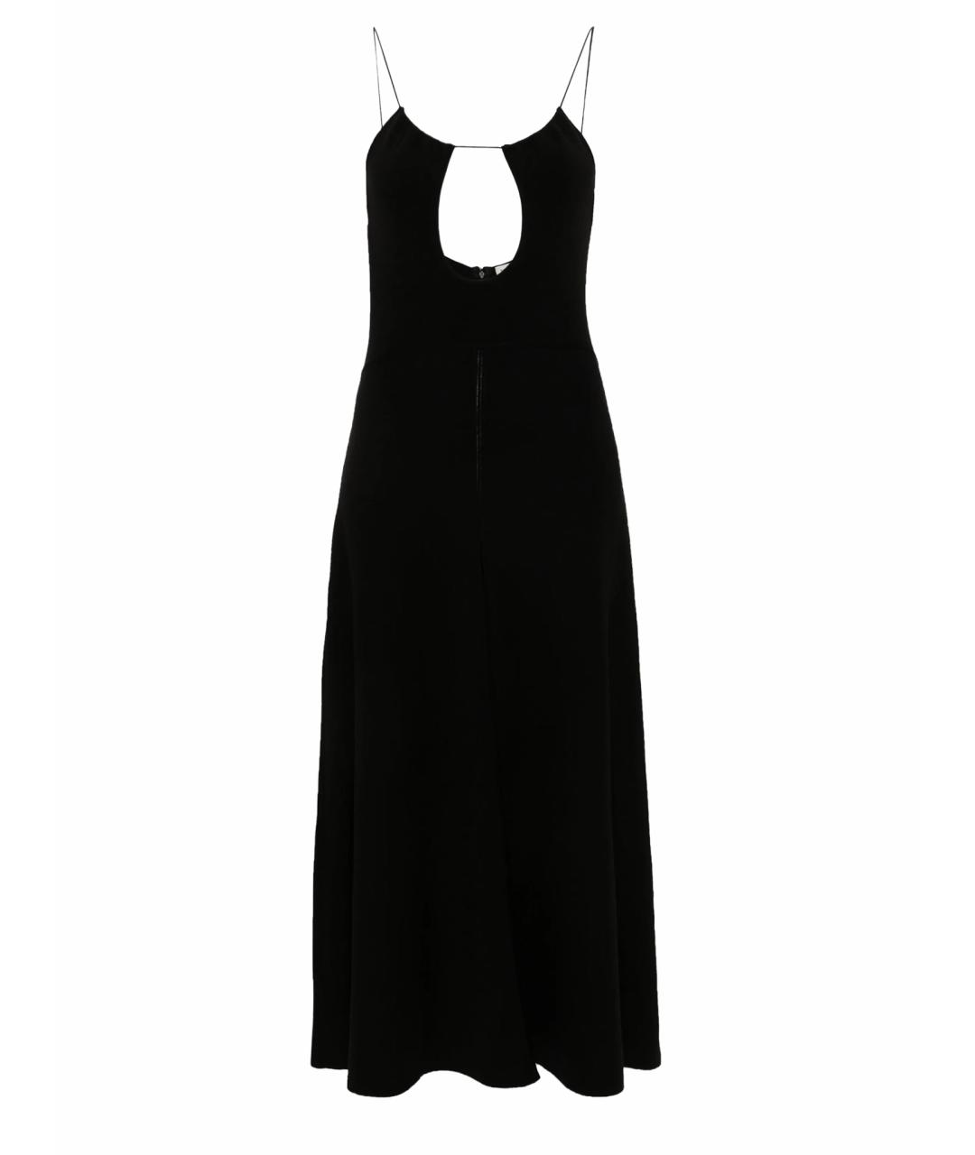 SAINT LAURENT Черное шерстяное коктейльное платье, фото 1