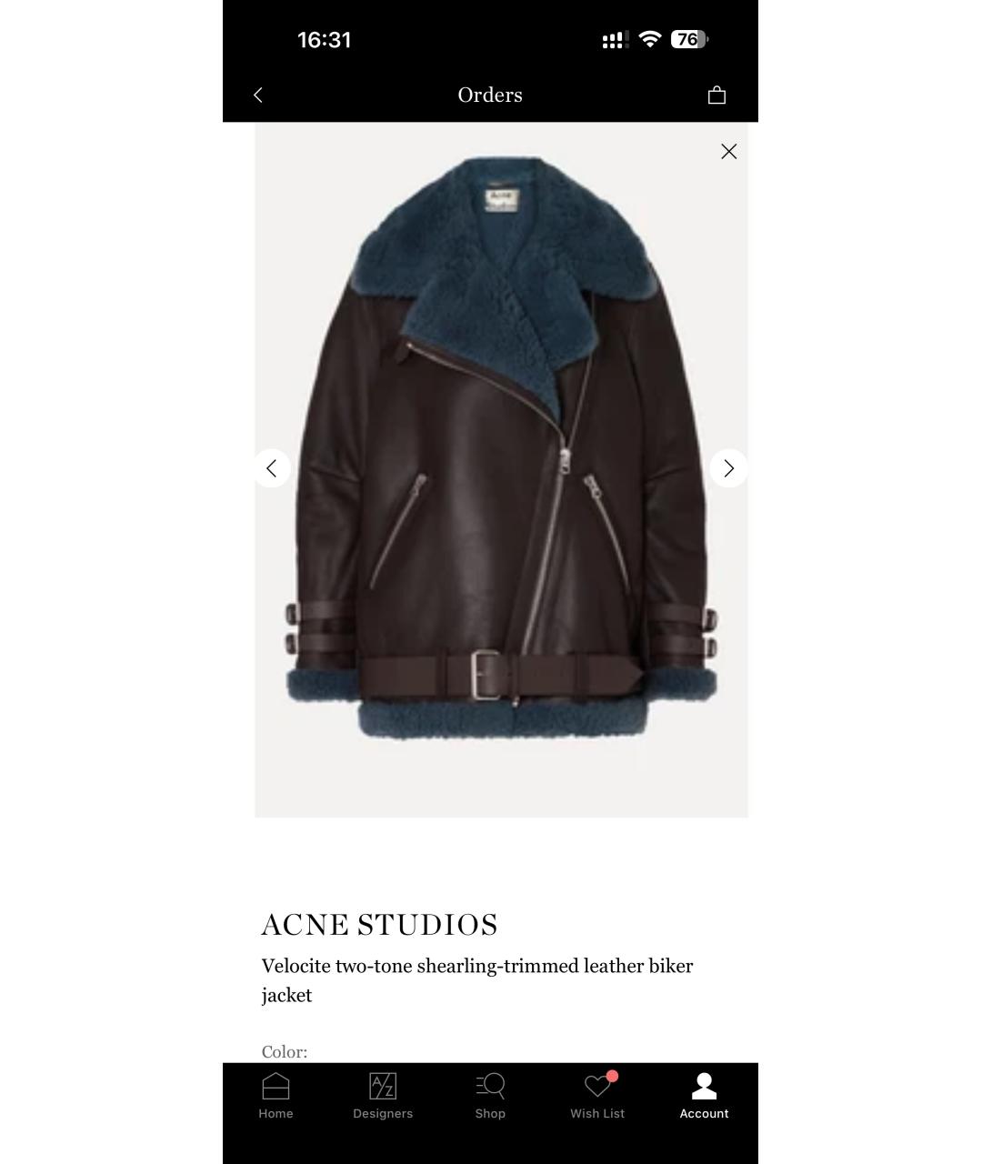 ACNE STUDIOS Коричневая меховая дубленка, фото 3