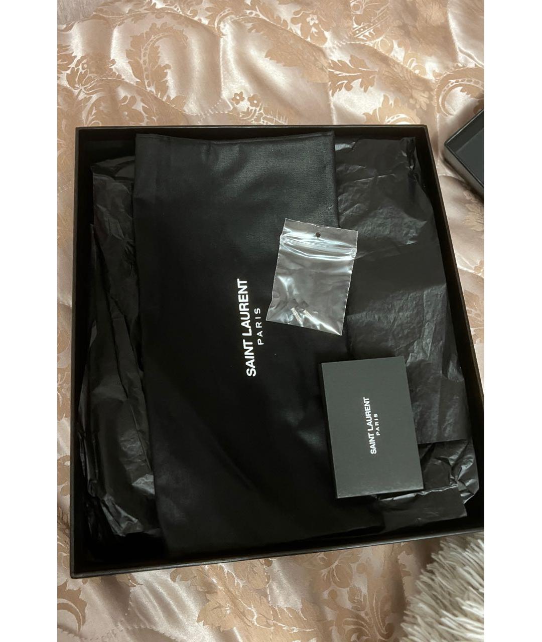 SAINT LAURENT Серые кожаные туфли, фото 7