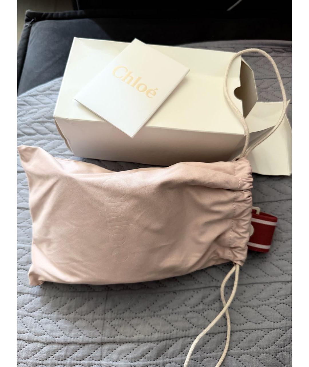 CHLOE Розовые пластиковые солнцезащитные очки, фото 5