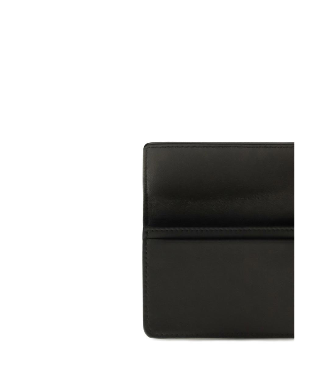 BOTTEGA VENETA Черный кожаный кошелек, фото 3