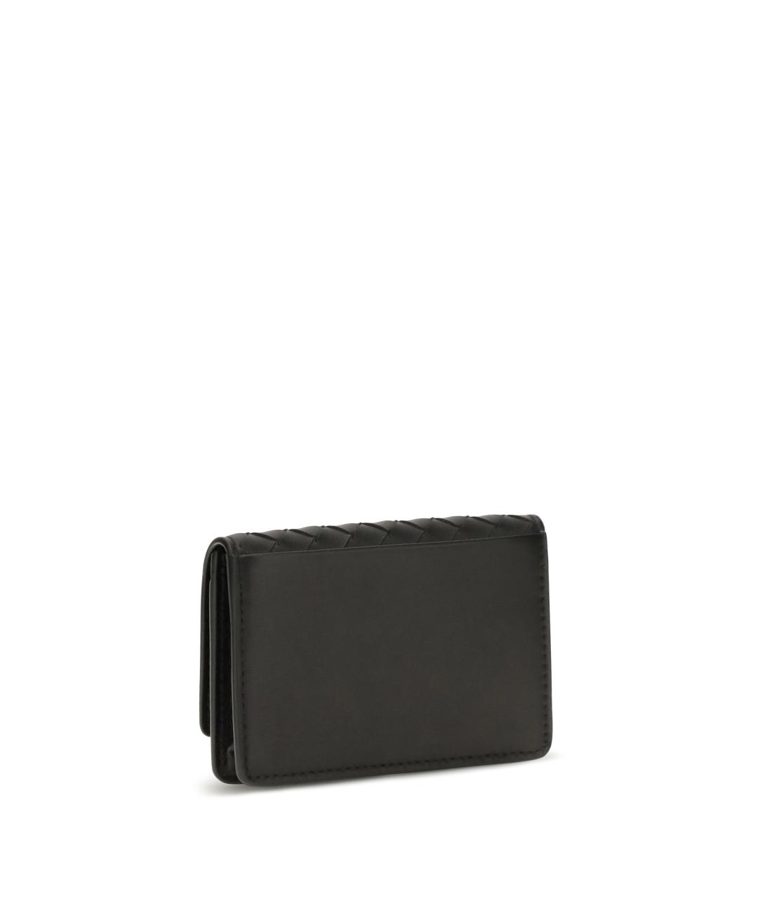 BOTTEGA VENETA Черный кожаный кошелек, фото 2